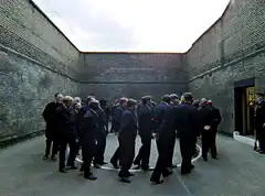 group of men in prison yard