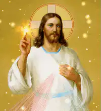 Jesus with glowing wand