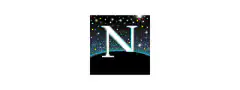 Letter N with shooting stars