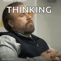 Thinking man with beard