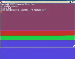 AmigaDOS boot screen glitch