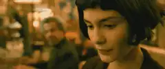 Amelie drinking wine