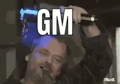 Gary Oldman with blowtorch and GM text