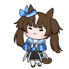 Chibi horse girl standing