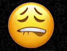 Sad emoji with sparkles