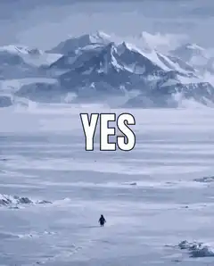Yes snowy mountain landscape