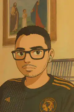 Man removes glasses and smiles