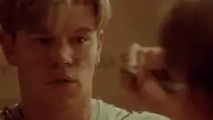 Will Hunting writes equation on glass