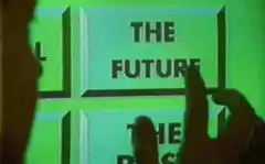 Hand pressing the future button