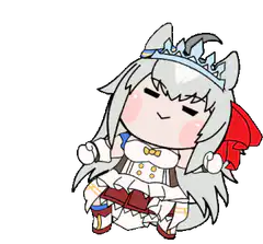 chibi horse girl sitting