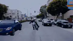 Johnny Mnemonic motorcycle stunt