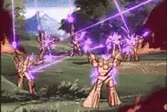 Gold Saints charging energy beams