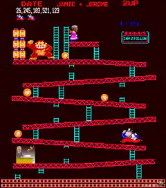 Donkey Kong gameplay with live webcam
