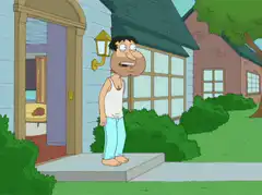 Joe Swanson points at the camera