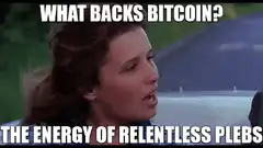 What backs bitcoin relentless plebs