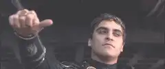 Joaquin Phoenix thumbs down