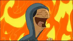 Francine laughing in hell