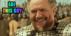 King laughing LOL THIS GUY