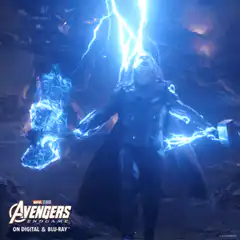 Thor summons lightning in Avengers Endgame