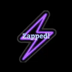 Neon lightning bolt zapped