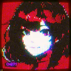 glitchy anime girl face