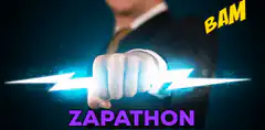 Man punching lightning bolt Zapathon