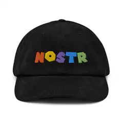 Nostr rainbow embroidered cap