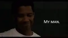 Denzel Washington smiling My Man