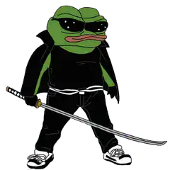 Cool Pepe with Katana