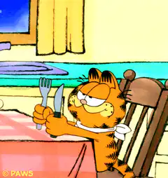 Garfield excited for food