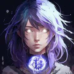 Glowing Bitcoin Girl