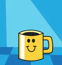 winking coffee mug