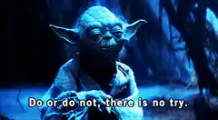 Yoda Do or do not there is no try