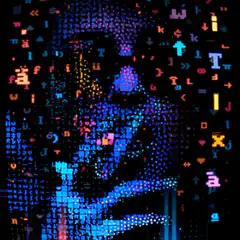 pixel art matrix rain