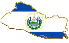El Salvador map flag animation