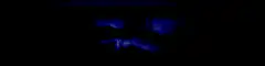 Blue lightning storm in dark clouds