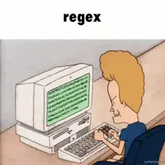 Beavis typing regex