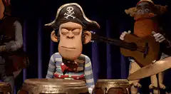 Monkey pirate drummer bored