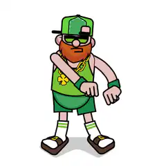 St Patrick's Day Rapper Character Dancing
