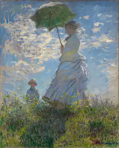 Woman with Parasol by Monet