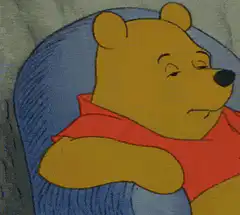 Winnie the Pooh red glitch transition