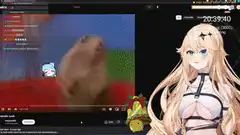 VTuber watching prairie dog video