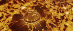 Ring melting in lava