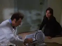 Michael Richards cuts meat so thin he can't see it