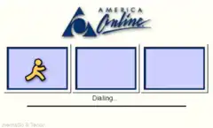 America Online dialing animation