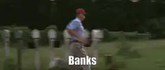 Man running down country road