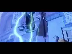 Man in straw hat controls lightning