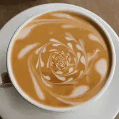 Latte art spiral animation