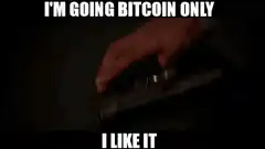 I'm going bitcoin only I like it
