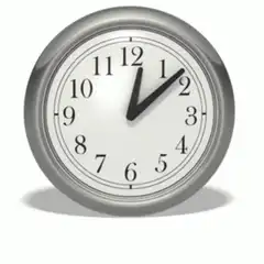 Clock hands spinning rapidly